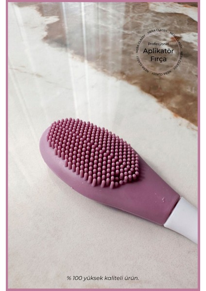 Çok Renkli Silikon Yüz Temizleme Fırçası ve Maske Spatulası, 2'li Set