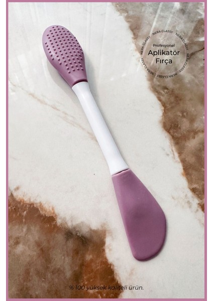 Çok Renkli Silikon Yüz Temizleme Fırçası ve Maske Spatulası, 2'li Set