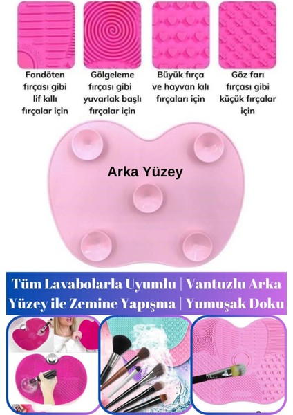 Yumuşak Silikon Makyaj Fırçası Temizleme Matı, Hijyenik ve Pratik Kullanım Sağlar