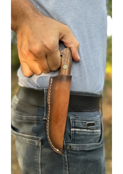 Küçük Av Bıçağı, 1075 Karbon Çelik ve Ceviz Ağacı Kabza - Kamp Bıçağı - Outdoor Bıçak - Buşkraft Bıçak indirimleri