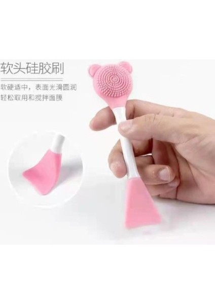 2'li Silikon Yüz Temizleme Fırçası ve Maske Uygulama Spatulası Seti fiyatları