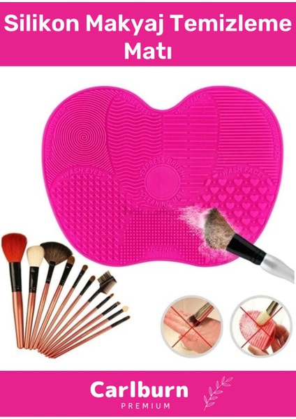 Pratik ve Yıkanabilir Silikon Makyaj Fırçası Temizleme Matı