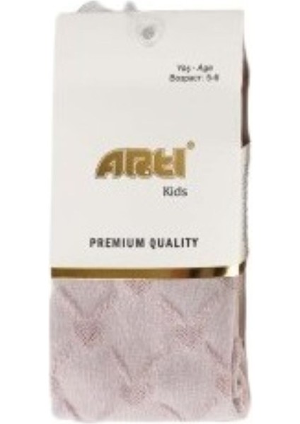 Artı Kalp Kabartmalı Kız Külotlu Çorap 340023 Asorti