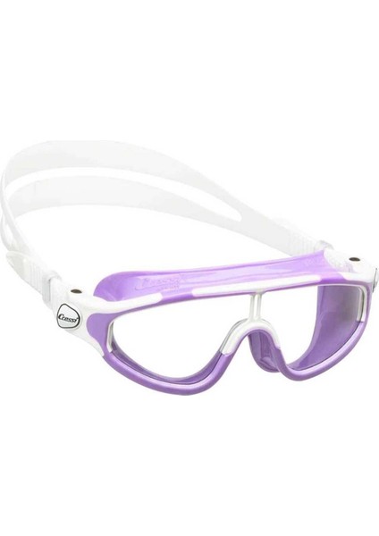 Lila- Beyaz Çocuk Yüzücü Gözlüğü, Konforlu ve Şık Tasarım