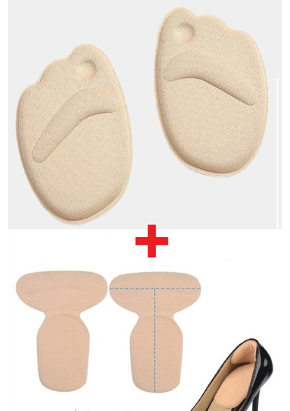 4 Lü Set Ayak Ön Ayak Süngeri + Topuk Koruyucu Daraltma Pedi
