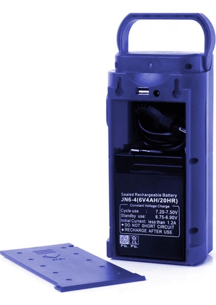 24 Ledli Şarjlı Işıldak (6V4A Akülü * Powerbank Özellikli) (4887)