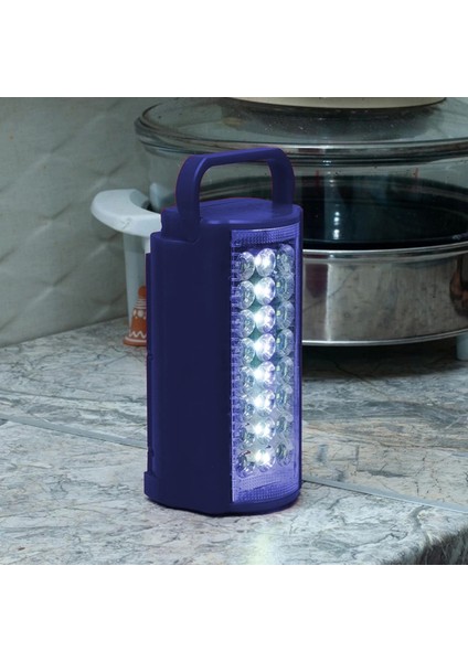 24 Ledli Şarjlı Işıldak (6V4A Akülü * Powerbank Özellikli) (4887)