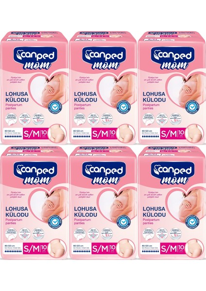 Mom Lohusa Külodu - Külot Bez S - Small - Küçük / M - Medium - Orta 60 Adet (6 paket*10)