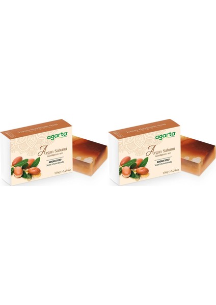 Agarta El Yapımı Doğal Sabun 150GR Argan (2 Li Set)