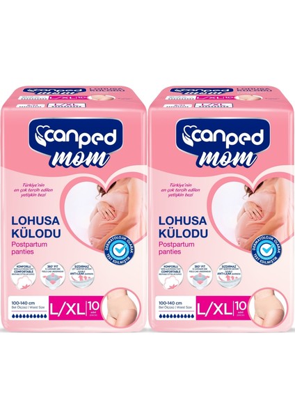Mom Lohusa Külodu - Külot Bez L - Large - Büyük / XL - Extra Large - 20 Adet (2 paket*10)