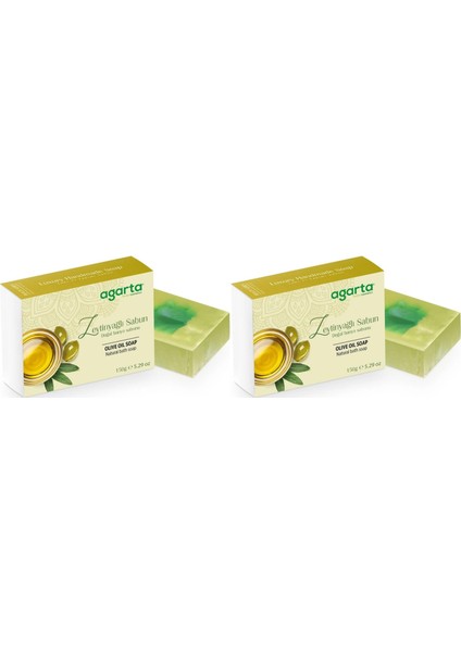 Agarta El Yapımı Doğal Sabun 150GR Zeytinyağlı (2 Li Set)