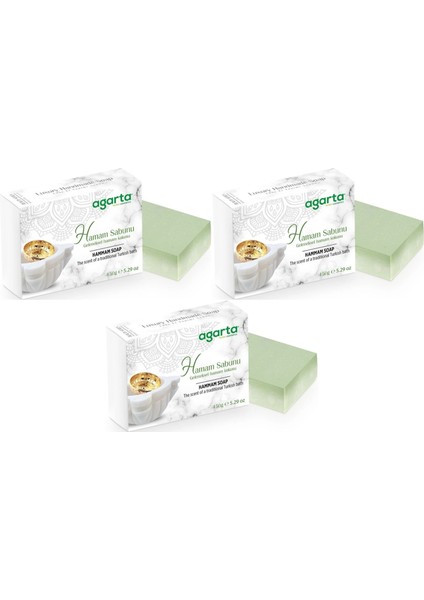 Agarta El Yapımı Doğal Sabun 150GR Hamam (3 Lü Set)