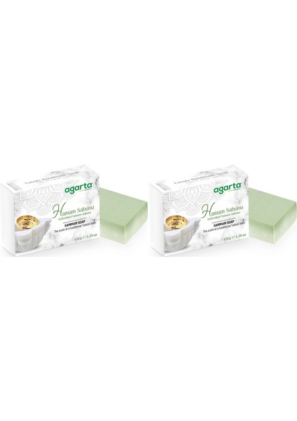Agarta El Yapımı Doğal Sabun 150GR Hamam (2 Li Set)
