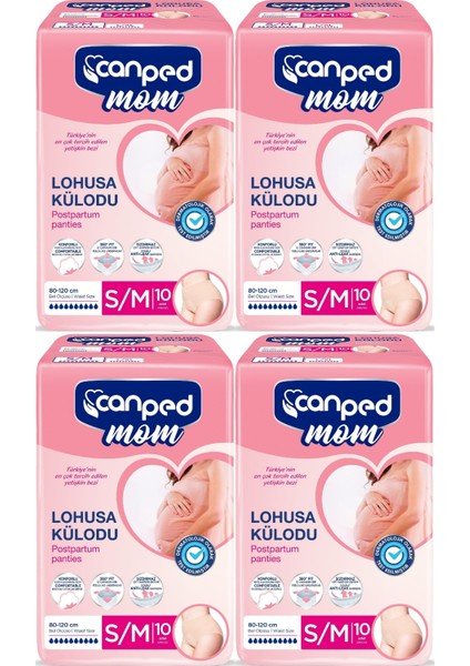 Mom Lohusa Külodu - Külot Bez S - Small - Küçük / M - Medium - Orta 40 Adet (4 paket*10)