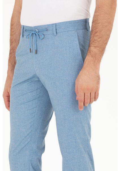 Erkek Mavi Slim Fit Kumaş Pantolon 50265240-VR036