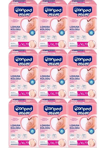 Mom Lohusa Külodu - Külot Bez L - Large - Büyük / XL - Extra Large - 90 Adet (9 paket*10)