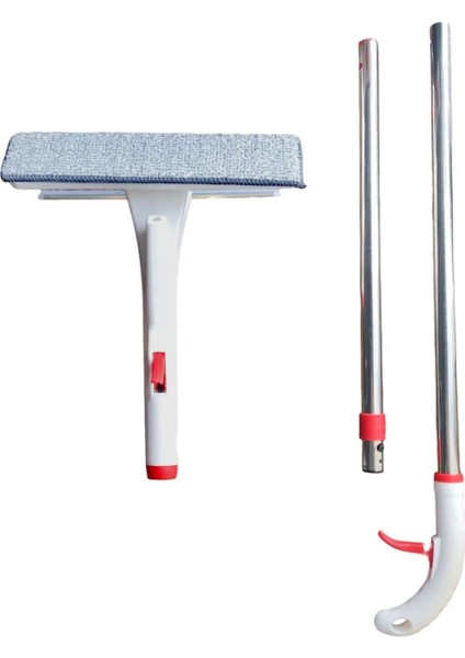 Sprey Su Hazneli Mikrofiber Cam Silme Mobu Çekçekli Saplı Aparat