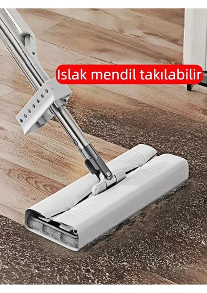 Çek Yıka Sıkmalı Kovalı Mop Seti- 42 cm, Kullanışlı Ve Pratik Temizlik Seti