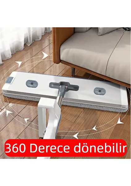 Çek Yıka Sıkmalı Kovalı Mop Seti- 42 cm, Kullanışlı Ve Pratik Temizlik Seti