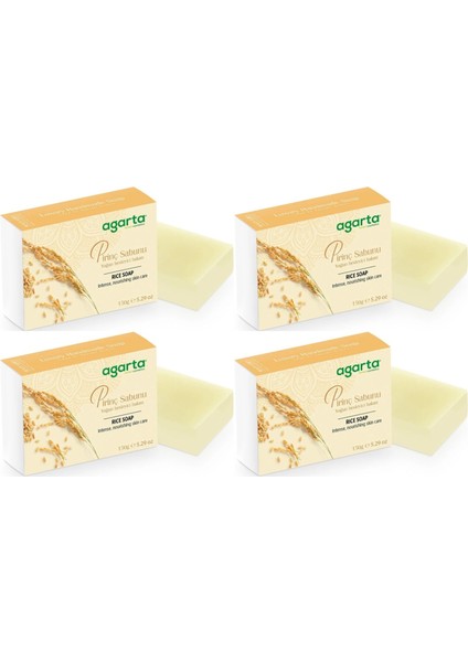 Agarta El Yapımı Doğal Sabun 150GR Pirinç (4 Lü Set)
