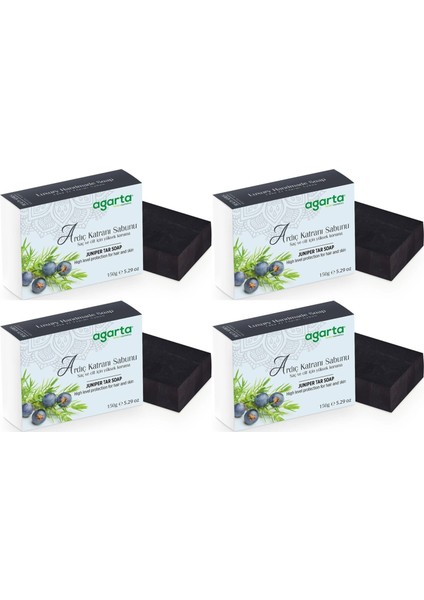 Agarta El Yapımı Doğal Sabun 150GR Ardıç Katranı (4 Lü Set)