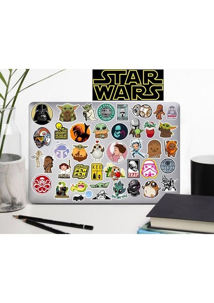 Star Wars Yıldız Savaşları Sticker Telefon Laptop Notebook Tablet Defter Matara Sticker Etiket