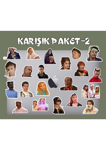 Karışık Mix Paket 2 Laptop Notebook Telefon Kılıfı Sticker Paketi