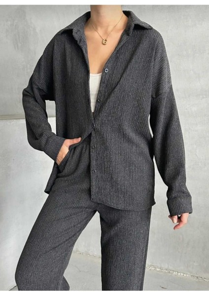 Kadın Dokulu Alt Üst Gömlek Takım