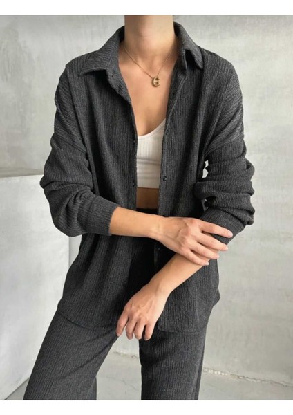 Kadın Dokulu Alt Üst Gömlek Takım modelleri