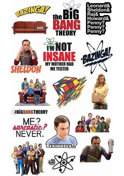 The Big Bang Theory Laptop Notebook Tablet Sticker Seti