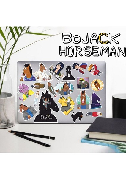 Bojack Horseman Sticker Telefon Laptop Notebook Tablet Defter Matara Stiker Etiket