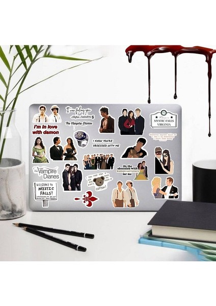The Vampire Diaries Laptop Notebook Telefon Kılıfı Sticker Paketi