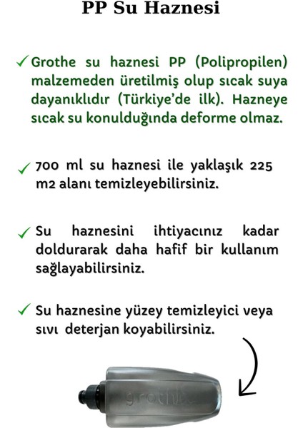 Çift Taraflı Püskürtmeli Mop, Su Hazneli ve Tıpasız Sistem, Garantili, Temizlik Kolaylığı modelleri
