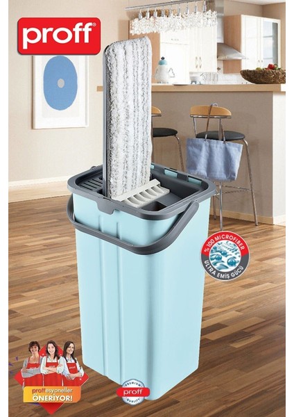Spin Mop Temizlik Kova Seti 12 Lt, Pratik ve Kolay Temizlik Için Ideal