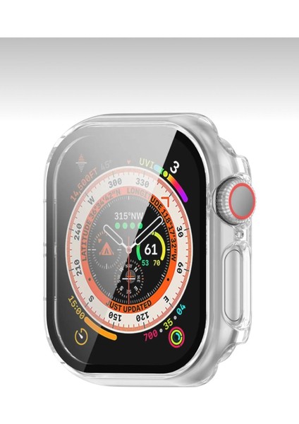 Apple Watch Se 44MM Uyumlu Zarif Elmas Taşlı ŞEFFAF Kasa ve Ekran Koruyucu Kılıf modelleri