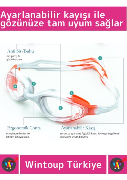 Pembe Ayarlanabilir Su Geçirmez Uv Koruma Silikon Deniz Gözlüğü fiyatları