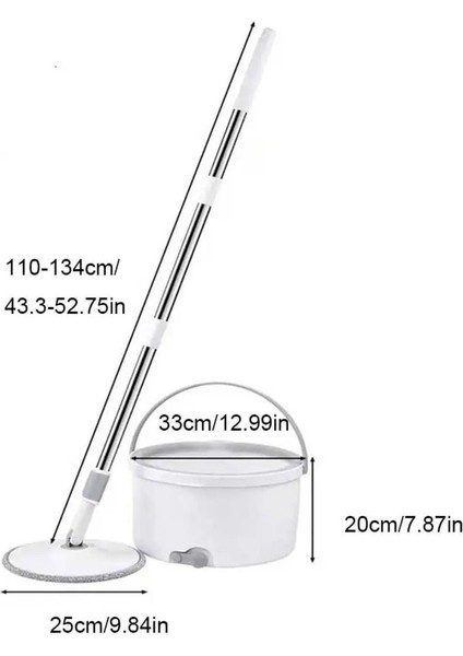 Temiz ve Kirli Su Ayıran Yuvarlak Mop Seti, Paspas Kenarlık ve Hediye Bezli indirimleri