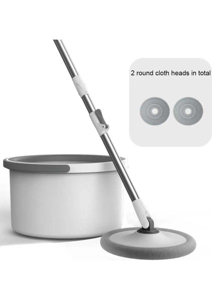 Temiz ve Kirli Su Ayıran Yuvarlak Mop Seti, Paspas Kenarlık ve Hediye Bezli