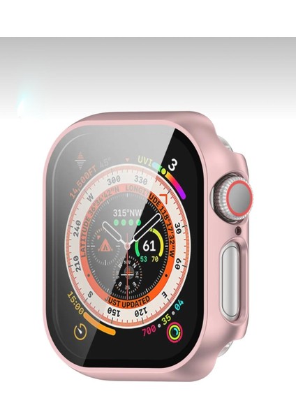 Apple Watch Se 44MM Uyumlu Zarif Elmas Taşlı Rose Gold Kasa ve Ekran Koruyucu Kılıf modelleri