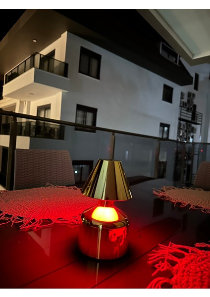 Dekoratif Mini Şarjlı Çok Işıklı LED Masa Lambası, Gold modelleri