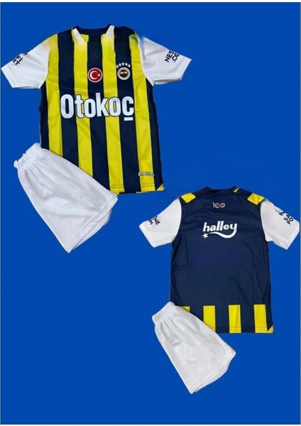 Fênêrbâhçê 2023-24 Sezon Isimsiz Iç Saha Çubuklu Çocuk Forması 4 Lü SET-İM01