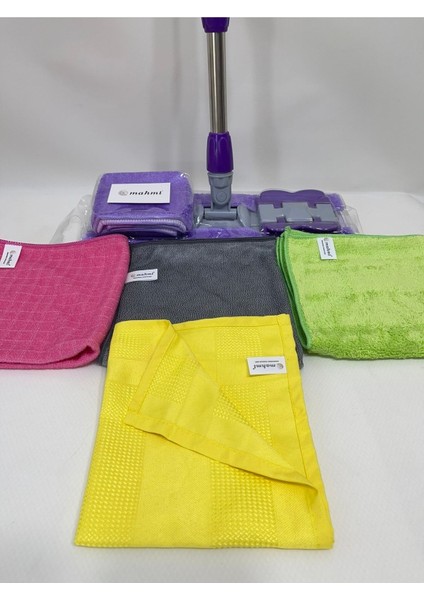 Pratik Mikrofiber Sihirli Mop Seti, 5 Parça, Temizlik Kolaylığı