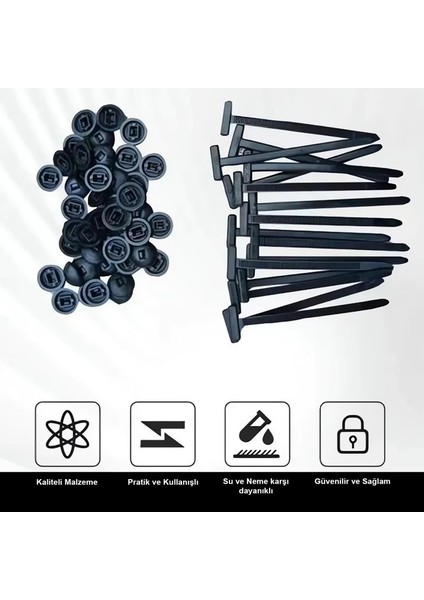 Tamir Klipsi - Tamir Için Plastik Kablo Bağı 5mm x 90MM (10 Adet) fiyatları