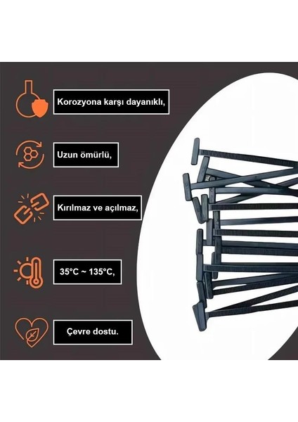 Tamir Klipsi - Tamir Için Plastik Kablo Bağı 5mm x 90MM (10 Adet) indirimleri