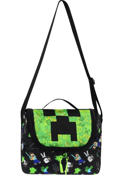 Mıne Creeper Lisanslı Termal Beslenmeli Ilk Okul Çantası Seti