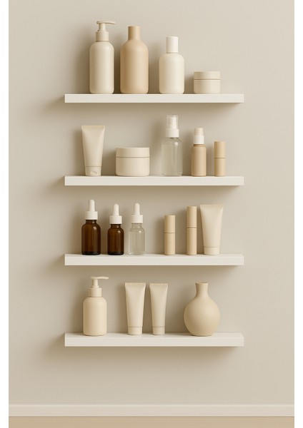 Minimal Beyaz Mdf Duvar Rafı – 30×13 Cm-1 Adet