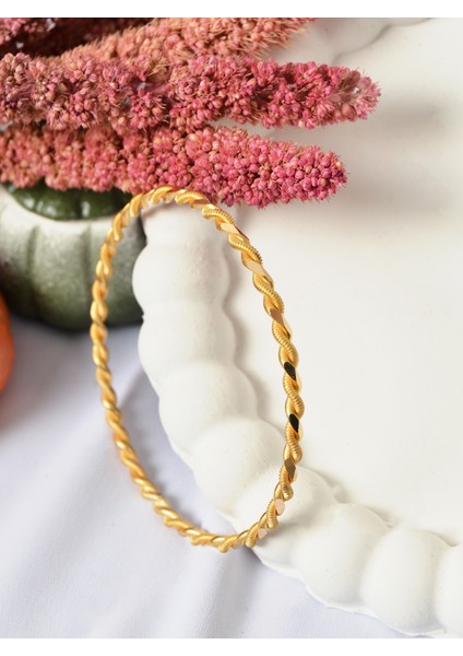 12 gr (Gram) 22 Ayar 2'li Paftalı Burma Bilezik