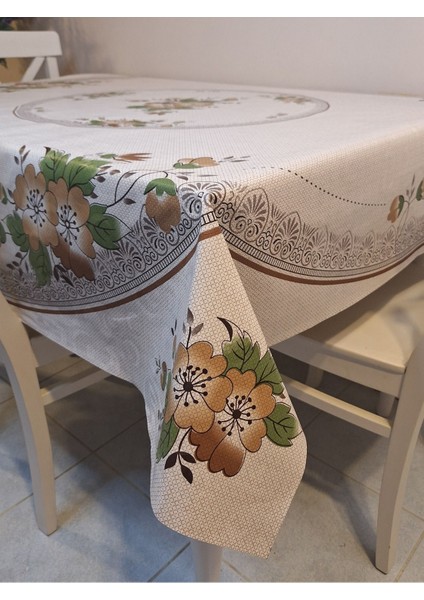 Dora Pano Elyaf Tabanlı Pvc Muşamba - Desenli Silinebilir 140 x 140 Hazır Masa Örtüsü