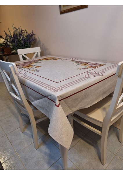 Dora Pano Elyaf Tabanlı Pvc Muşamba - Desenli Silinebilir 120 x 155 Hazır Masa Örtüsü