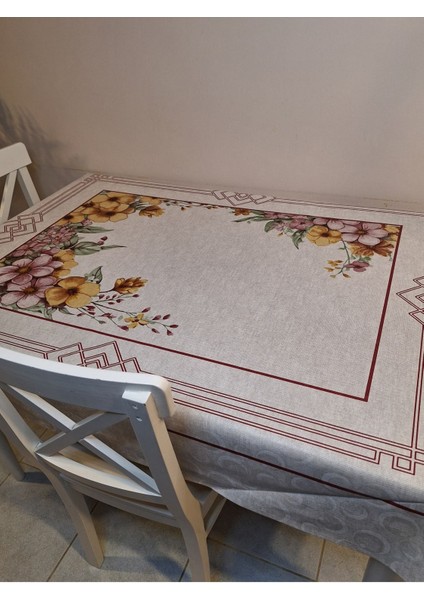 Dora Pano Elyaf Tabanlı Pvc Muşamba - Desenli Silinebilir 120 x 155 Hazır Masa Örtüsü fırsatları